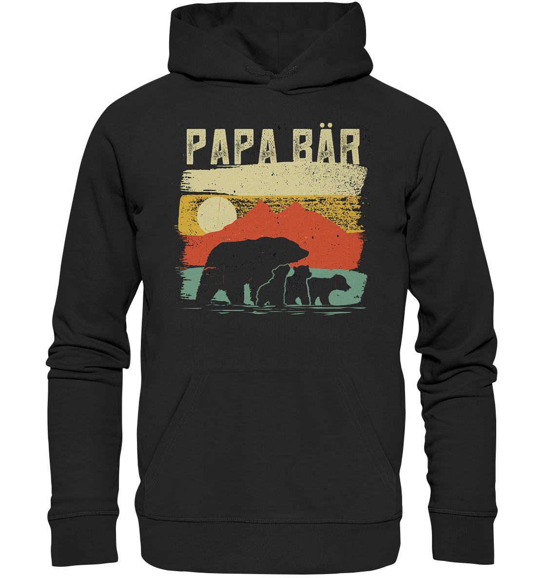 Papa Bär - Premium Shirt - Berge 3 Bären - Premium Unisex Hoodie