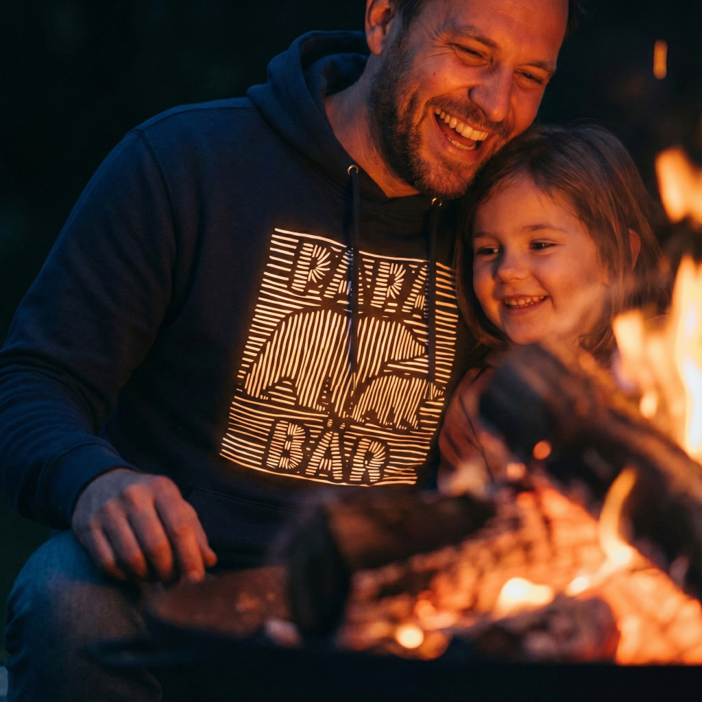 Papa Bär - Lines - Organic Hoodie