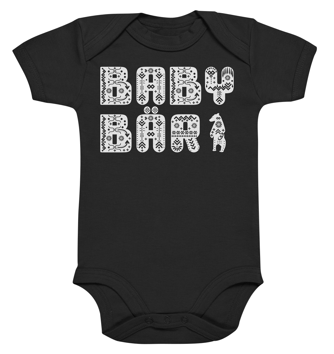 Baby Bär  - Organic Baby Bodysuite - Boho Letters