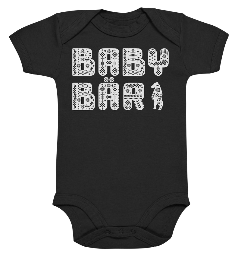 Baby Bär  - Organic Baby Bodysuite - Boho Letters