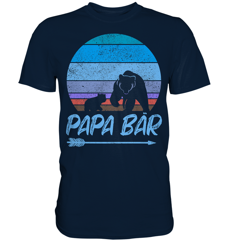 Papa Bär - Premium Shirt - Blau