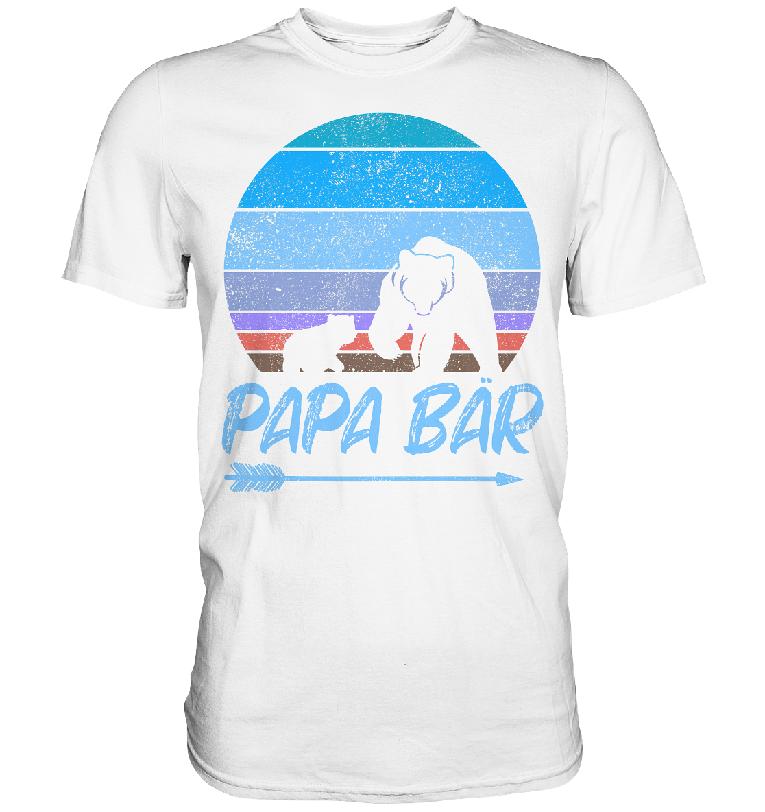 Papa Bär - Premium Shirt - Blau