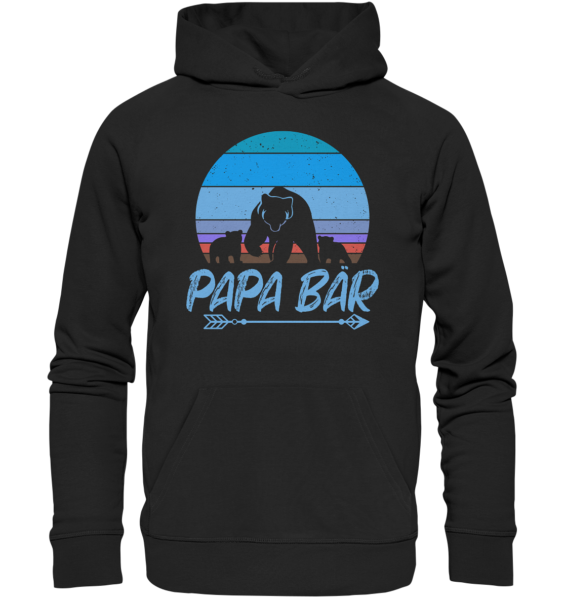 Papa Bär - Premium Unisex Hoodie - Blau Zwillinge