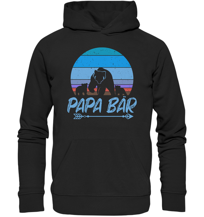 Papa Bär - Premium Unisex Hoodie - Blau Zwillinge