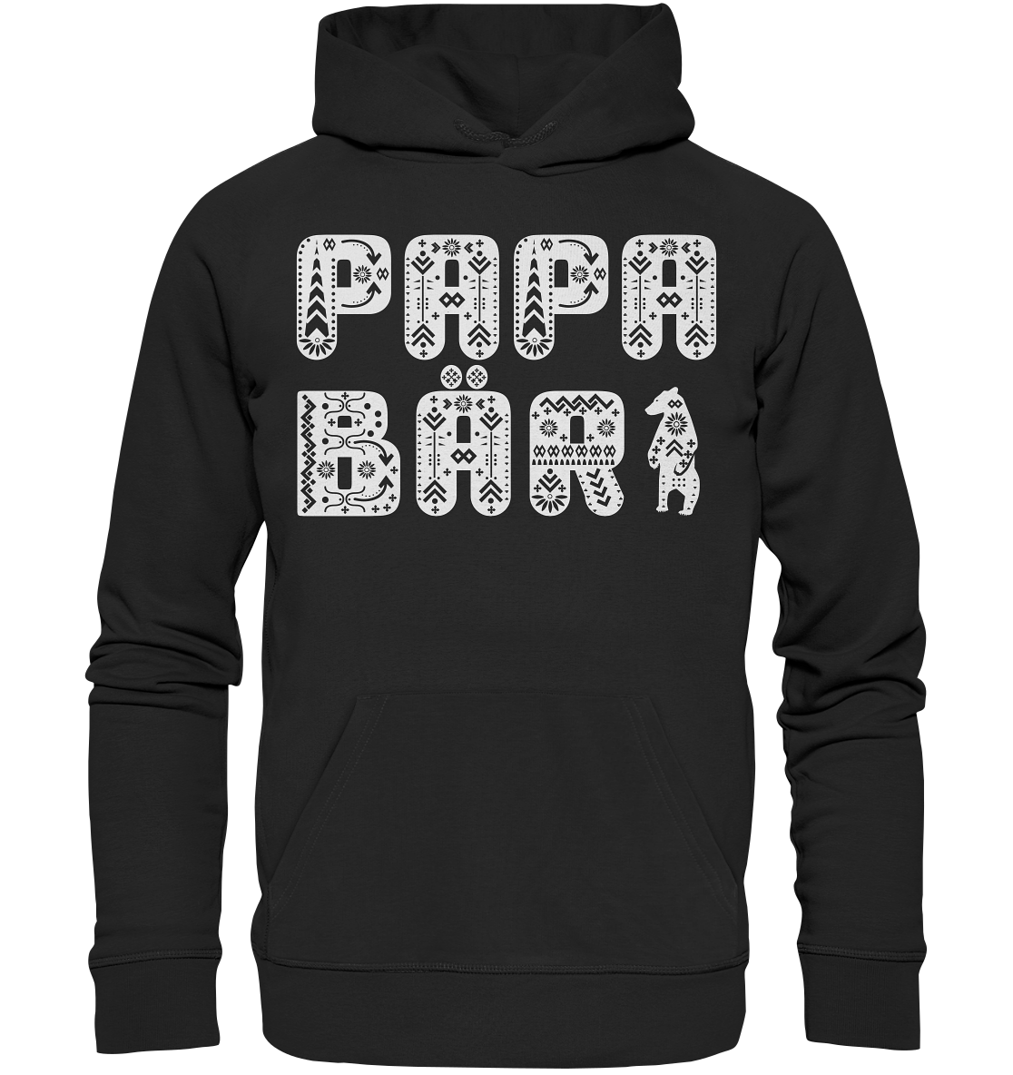 Papa Bär - Premium Unisex Hoodie - Boho Letters